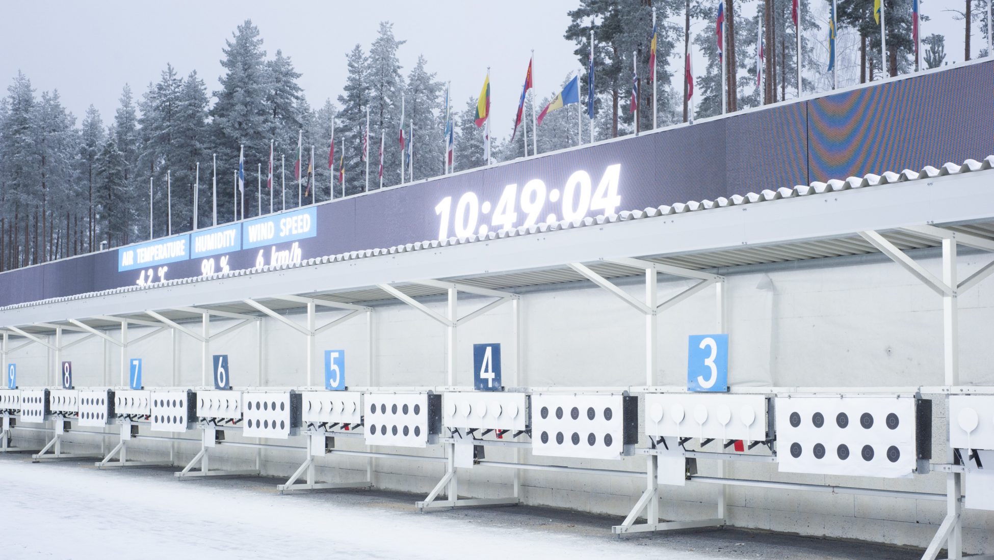 BMW IBU World Cup at Kontiolahti the target boards and screens